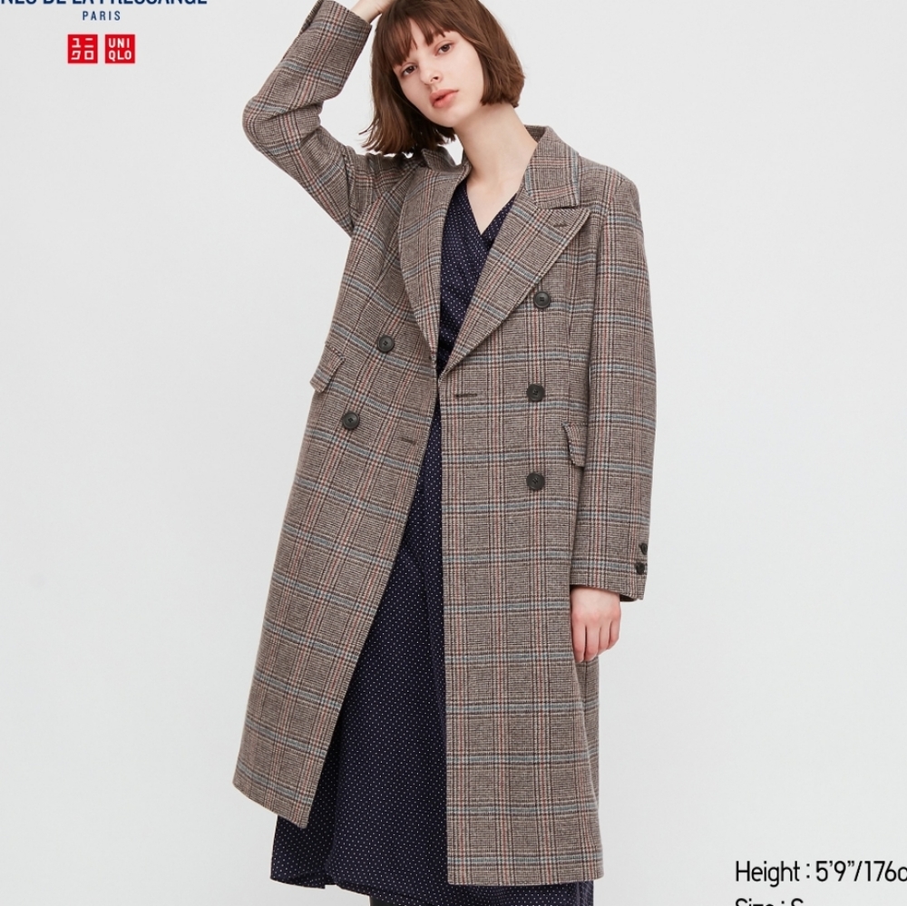 Uniqlo Women Tweed Coat (INES DE LA FRESSANGE)